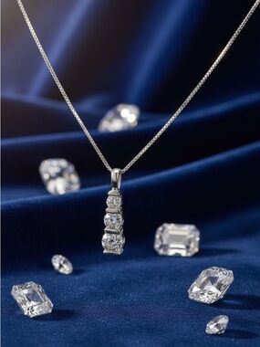 Sterling 925 “ The Journey Pendant Necklace “ stamped